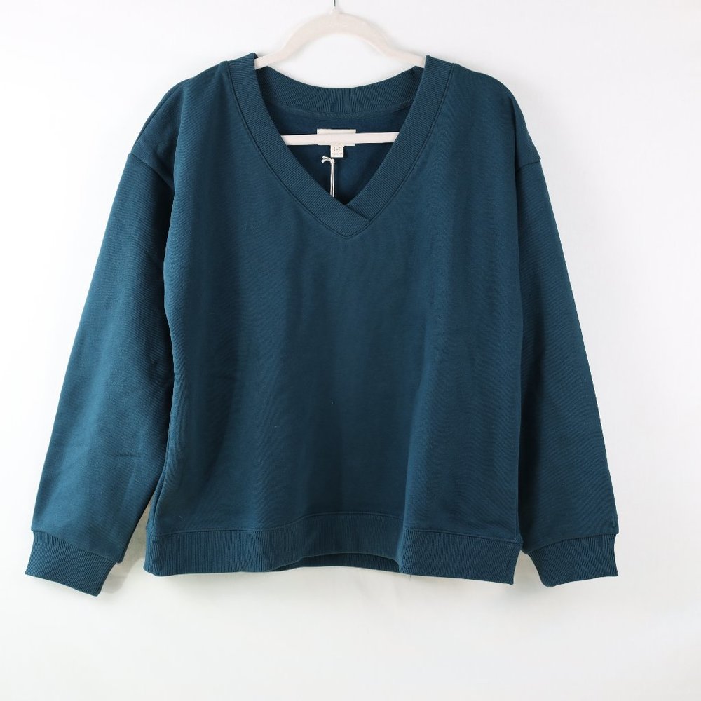 Pact Organic Cotton Teal Sweatshirt NWT